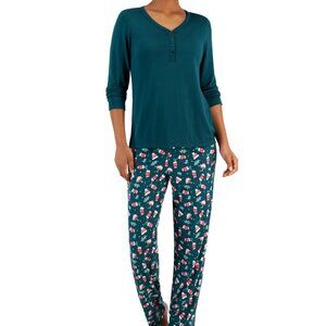 Charter Club Women's Long Sleeve Soft Knit Packaged Pajama Set, Warm Holiday